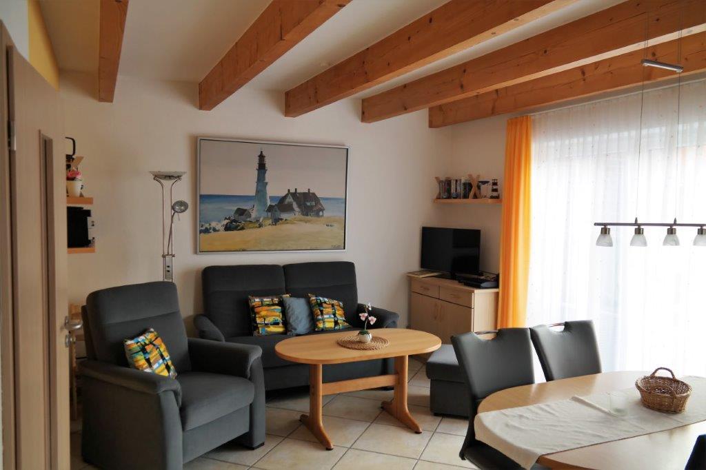 Gemütliche Couchgarnitur mit Flachbild-TV