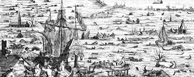 Darstellung der Weihnachtsflut von 1717