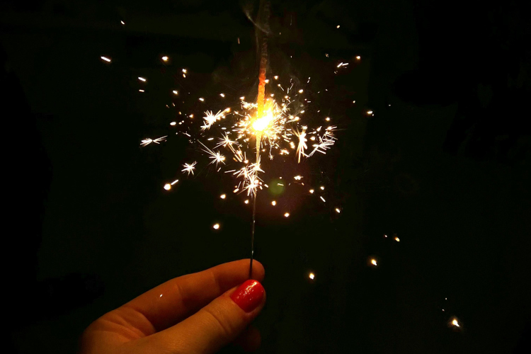 Wunderkerze zu Silvester