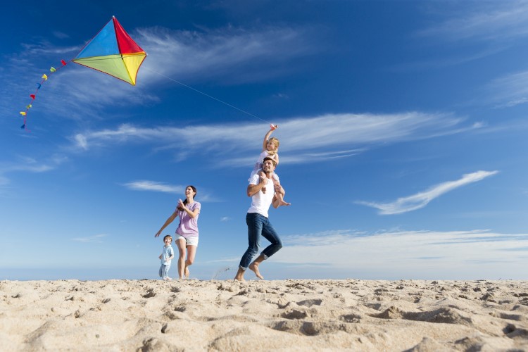 Familie am Strand